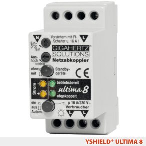 Ultima 8 | Netv�rksafbryder Den professionelle enhed, der ogs� kan afbryde standby-enheder. Restrippel p� kun 1 mV.