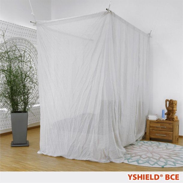 Tangle Arbejdsgiver solid Baldakin enkelt seng (Silver cotton 42 db dæmpning) - Baldakiner - Feltfri  ApS