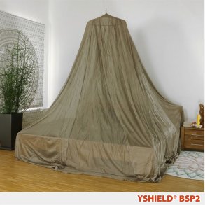 Baldakin dobbelt seng pyramide (S�lvstof 44 db d�mpning)